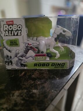 Robo Alive Robo Dino Raptor - White